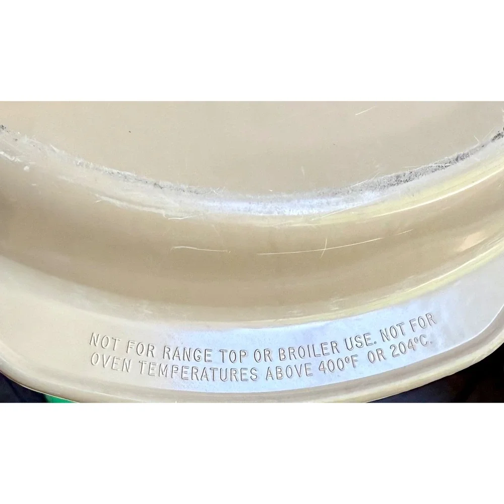 Anchor Hocking Microware Round Baking Dish 11in Beige Good PM480-T1 USA